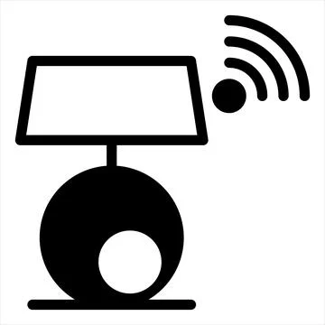 Table lamp glyph icon vector illustration isolated on white background 스톡 일러스트