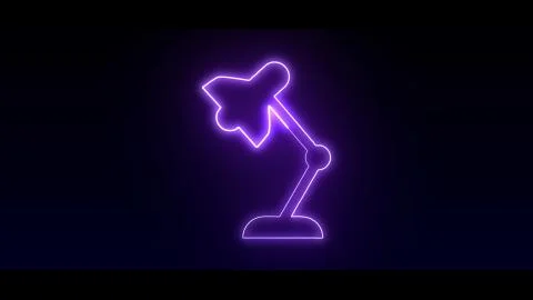 Table lamp in highlight and glow effect mp4 video Stock Illustration