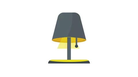 Table Lamp icon animation for video motion graphics Stock Footage 179451078