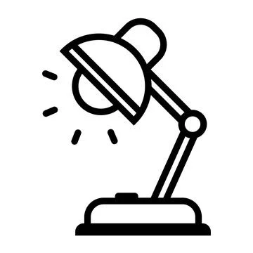 Table lamp icon design Stock Illustration