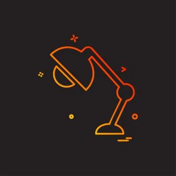 Table Lamp icon design vector Stock Illustration