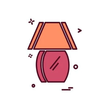 Table lamp icon design vector Illustrazione stock