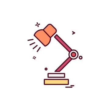 Table Lamp icon design vector Illustrazione stock
