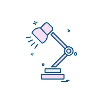 Table Lamp icon design vector Illustrazione stock