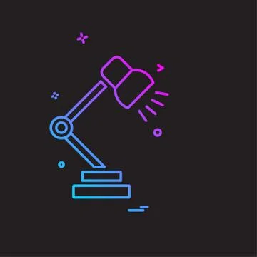 Table Lamp icon design vector 스톡 일러스트