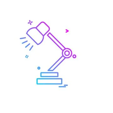 Table Lamp icon design vector 스톡 일러스트