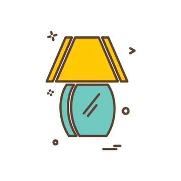 Table lamp icon design vector Ilustración de archivo