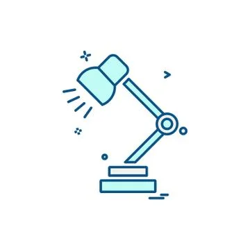 Table Lamp icon design vector Illustrazione stock