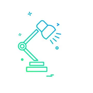 Table Lamp icon design vector 스톡 일러스트