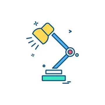 Table Lamp icon design vector 스톡 일러스트