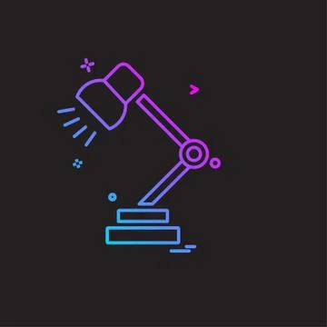 Table Lamp icon design vector Stock Illustration