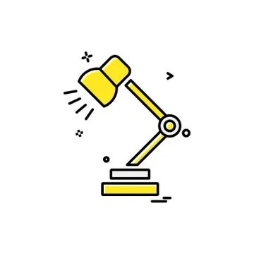 Table Lamp icon design vector Stock Illustration