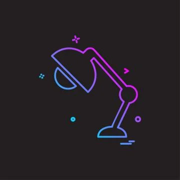 Table Lamp icon design vector 스톡 일러스트