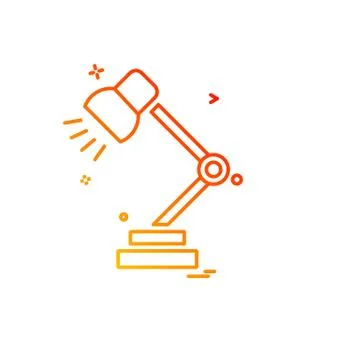 Table Lamp icon design vector Illustrazione stock