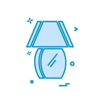 Table lamp icon design vector Illustrazione stock