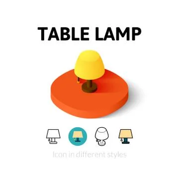 Table lamp icon in different style Stock-Illustration
