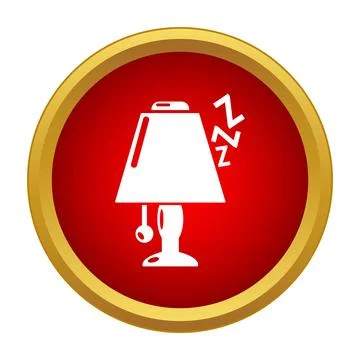Table lamp icon indicating sleep or night mode 스톡 일러스트