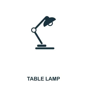 Table Lamp icon. Line style icon design. UI. Illustration of table lamp icon Stock Illustration