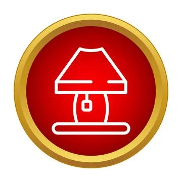 Table lamp icon representing electricity and illumination Stock Illustration