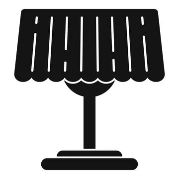 Table lamp icon representing home illumination and decor Stock Illustration