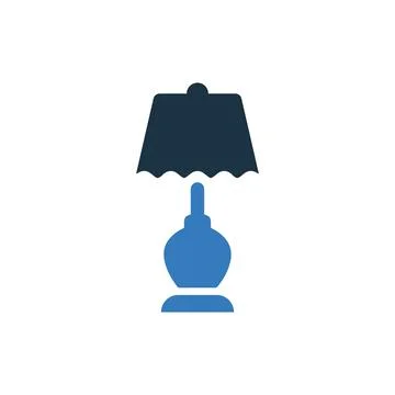 Table lamp icon. Simple editable vector design isolated on a white background Stock Illustration