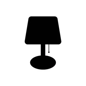 Table lamp icon vector illustration isolated Stock Illustration
