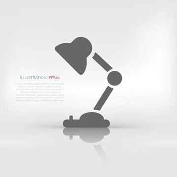 Table lamp icon vector illustration. Stock-Illustration