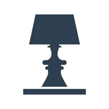 Table lamp icon on white background. Stock Illustration