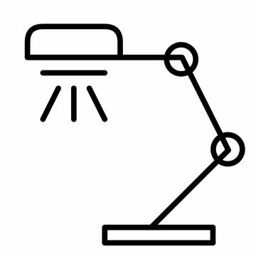 Table Lamp icon, on white background. Stock-Illustration
