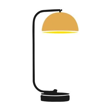 Table lamp. illustration of a table lamp. Stock Illustration
