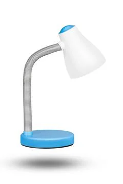 Table lamp isolate on white background. Blue lamp Stock Photos