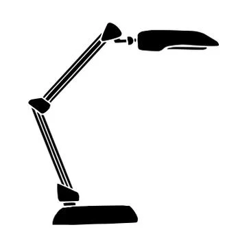 Table lamp isolated on white background. Stock Illustration