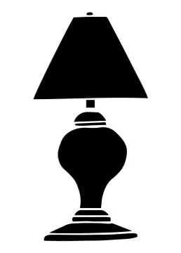 Table lamp isolated on white background. Stock Illustration