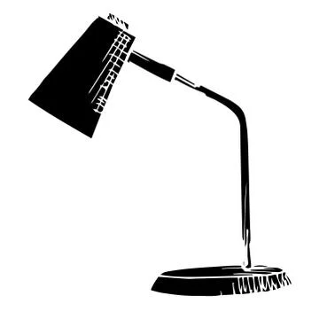 Table lamp isolated on white background. Vector illustration Stock Illustration