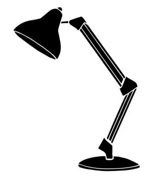 Table lamp isolated on white background. Stock Illustration