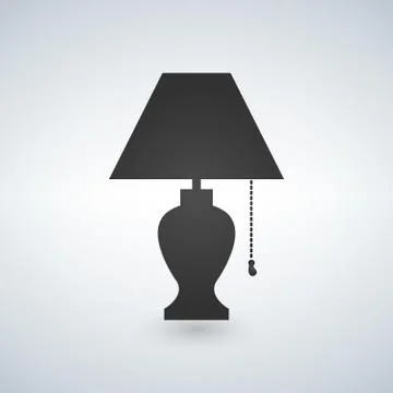 Table lamp isolated on white background Stock Illustration