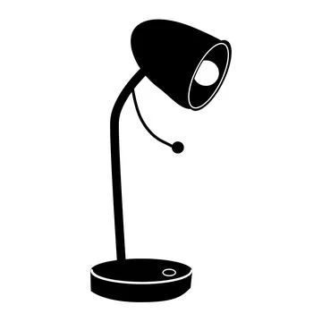 Table lamp isolated on white background. Night light icon. Bedroom lampshade. Stock Illustration