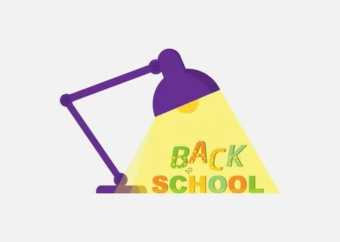 Table Lamp. Kids back to school education Stock Illustration