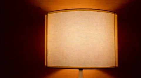 Table lamp  light on brown wall background 動画素材 42650752