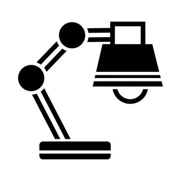 Table lamp, light, desk light, desk lamp icon Stock Illustration