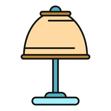 Table lamp lighting home vector icon design Stock Illustration