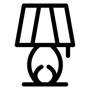 Table lamp line icon vector illustration isolated on white background Illustrazione stock