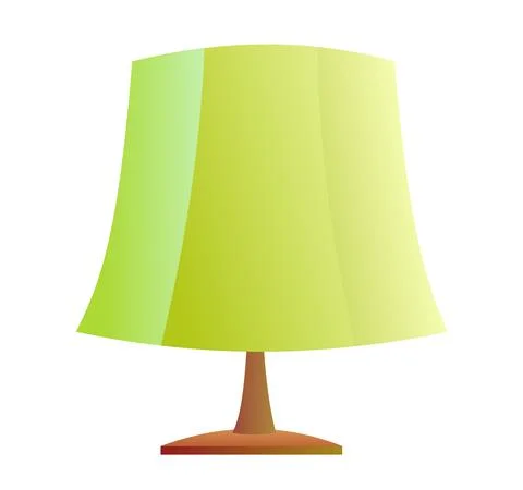 Table lamp. Modern minimalist torchere design. Cartoon style. Object isolated Stock Illustration