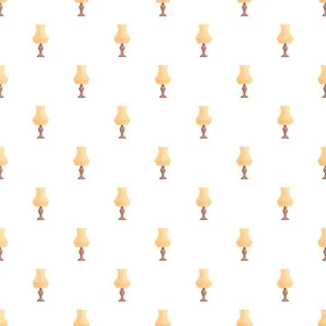 Table lamp objects forming seamless pattern background 스톡 일러스트