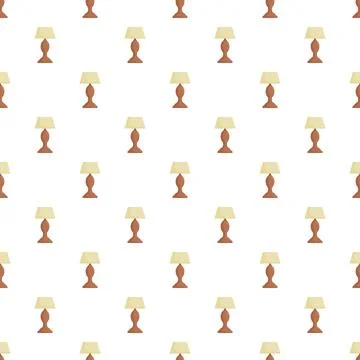 Table lamp seamless pattern background lighting illumination design Stock Illustration