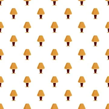 Table lamp seamless pattern creating interior design decor Stock Illustration