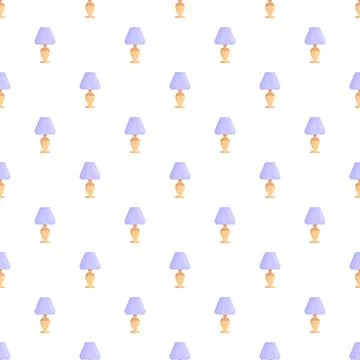 Table lamp seamless pattern design background for decor 库存插图