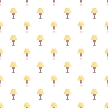 Table lamp seamless pattern illuminating a white background Stock Illustration