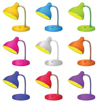 Table lamp, set Stock Illustration