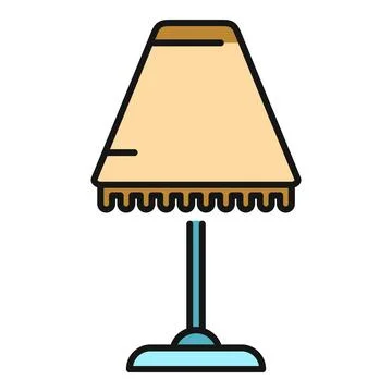Table lamp with shade providing light and decor Stock Illustration